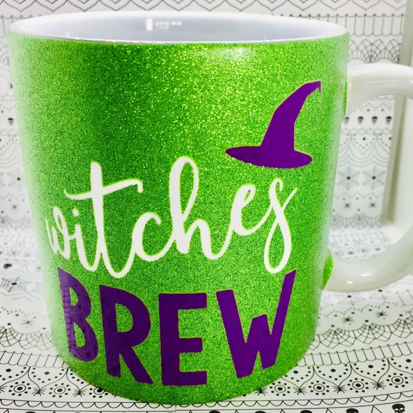 Halloween Witches Brew Green Glitter Mug 22 oz - Picture 9 of 9